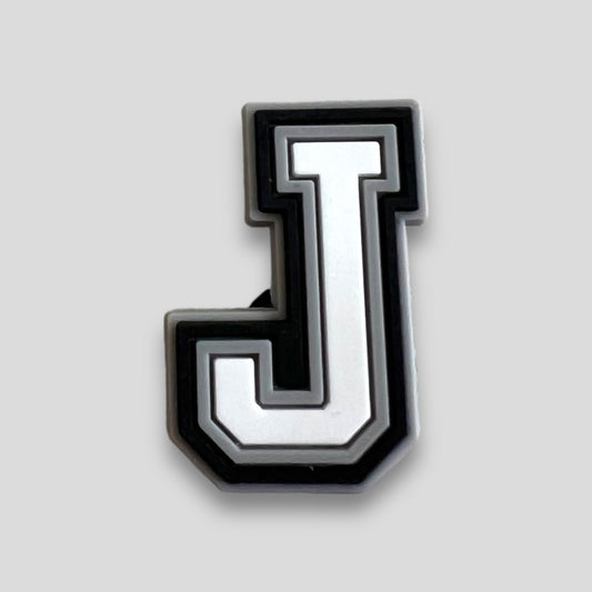 J | Black & White Letters